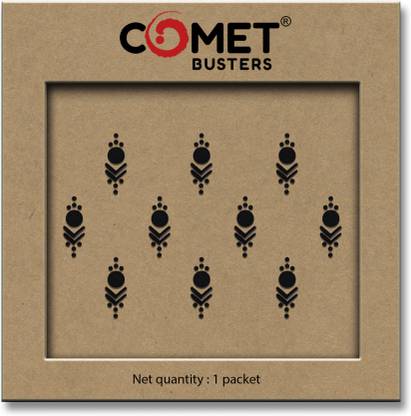 Comet Busters Traditional Black Bindi For Women (BV141) Forehead Black Bindis