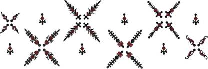 Comet Busters Handcrafted Long Black and Maroon Bindis For Women (BV2290) Forehead Maroon Bindis