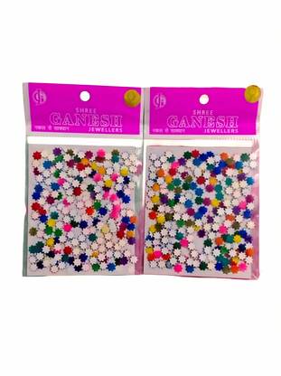 Sparsh Star shape multicolour bindi pack of 2 All Multicolor Bindis