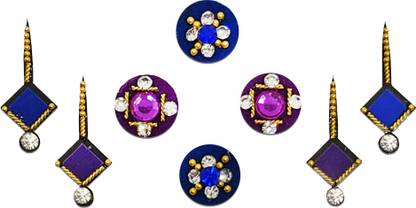 Comet Busters Blue and Purple Mix Assorted Bindi Pack (BV1413) Forehead Multicolor Bindis