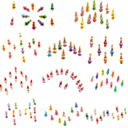NAVEENA ENTERPRISES Little LITTLE BINDI Forehead Orange Bindis