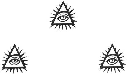 Comet Busters Illuminati Bindi Tattoo Stickers (BV510) Forehead Black Bindis