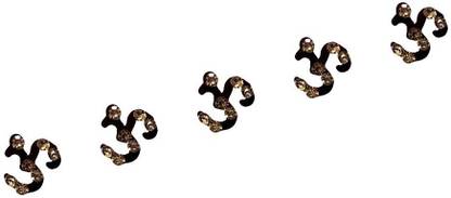 Comet Busters Black Velvet Om Bindis With Stones (BV1227) Forehead Black Bindis