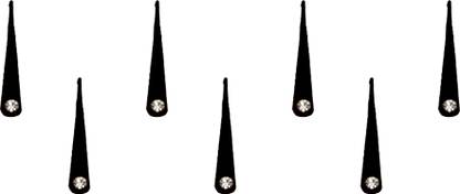 Comet Busters Black Long Tilak Bindi With Single Stone (20mm) (BIN1450) Forehead Black Bindis  (Basic with Diamond)