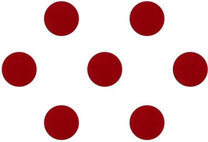 Comet Busters Basic Velvet Round Red Bindis (10mm) (BIN1092) Forehead Red Bindis