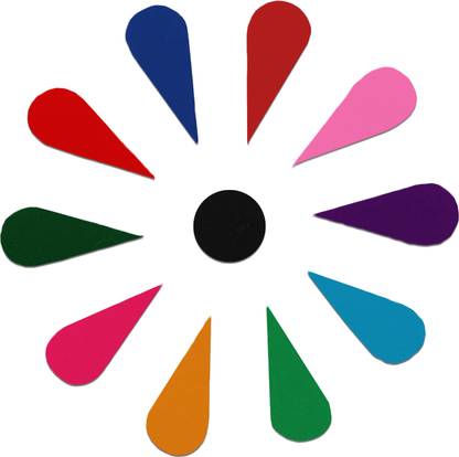 Comet Busters Traditional Multicolor Tear Drop Bindis (10mm) (BV1490) Forehead Multicolor Bindis