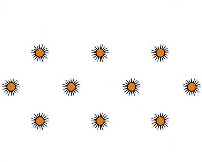 Comet Busters Orange Sun Style Bindis (BIN1044) Forehead Orange Bindis