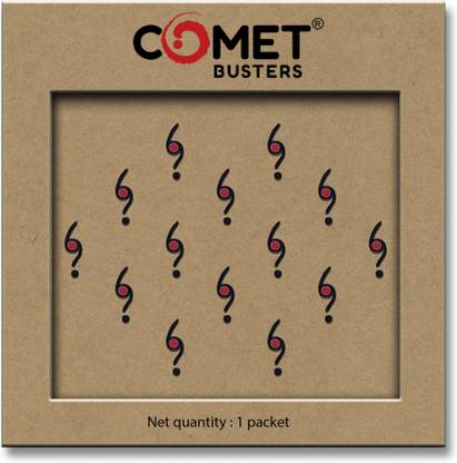 Comet Busters Abstract Designer Maroon and Black Bindis For Women Forehead Multicolor Bindis