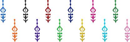 Comet Busters Traditional Multicolor Bindi (BV267) Forehead Multicolor Bindis