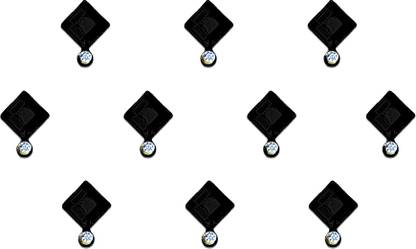 Comet Busters Handcarfted Square Black Stone Bindi (4 mm) (BV321) Forehead Black Bindis