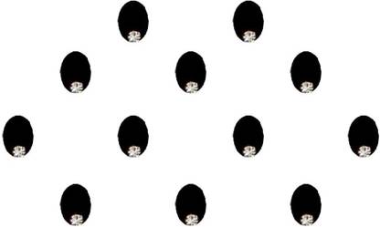 Comet Busters Black Oval Bindi for Women With Single Stone (8mm) (BV1454) Forehead Black Bindis  (Indian Bindi)