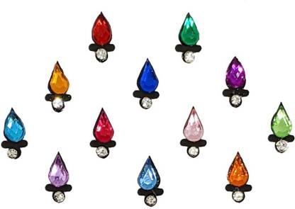 Comet Busters Multicolored Stone Beautiful Bindi for Women (BV1467) Forehead Multicolor Bindis