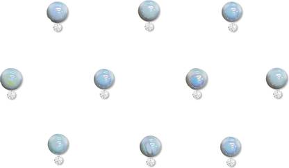 Comet Busters Round White Pearl Bindis (7mm) (BIN2112) Forehead White Bindis