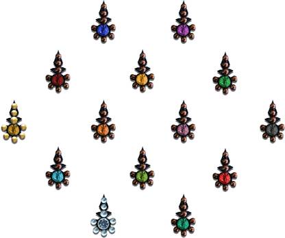 Comet Busters Multicolored Fancy Bindis for Women Forehead Multicolor Bindis