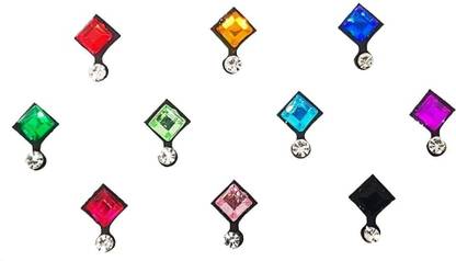 Comet Busters Multicolor Square Stone Bindis (BV1362) Forehead Multicolor Bindis