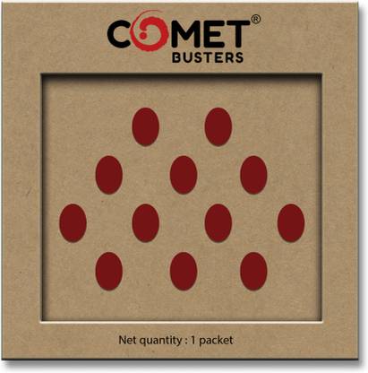Comet Busters Basic Maroon Oval Bindis (8mm) Forehead Maroon Bindis