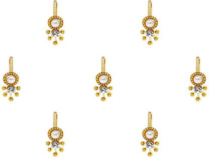Comet Busters Beautiful Gold Bindi With Pearl (BV1572) Forehead Gold Bindis