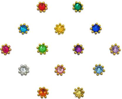 Comet Busters Beautiful Handcrafted Multicolor Bindis Forehead Multicolor Bindis