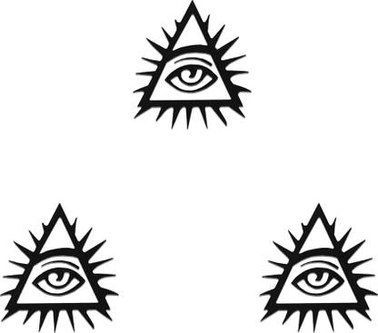 Comet Busters Illuminati Bindi Tattoo Stickers (BV510) Forehead Black Bindis