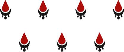 Comet Busters Tear Drop Beautiful Black and Red Bindi (BV821) Forehead Multicolor Bindis
