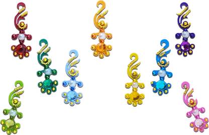 Comet Busters Multicolor Bridal Collection Fancy Bindi (BV042) Forehead Multicolor Bindis