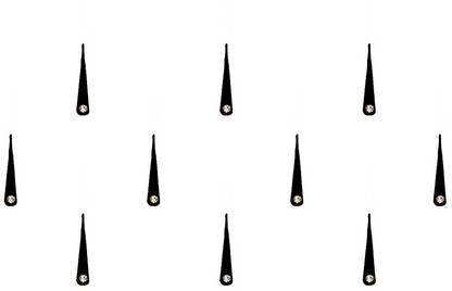 Comet Busters Black Long Tilak Bindi for Women With Single Stone (13mm) (BIN1448) Forehead Black Bindis  (Basic with Diamond)