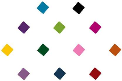 Comet Busters Multicolor Basic Square Bindis (4mm) (BV1276) Forehead Multicolor Bindis