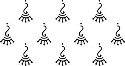 Comet Busters Handcrafted Fancy Black Bindi (BV413) Forehead Black Bindis