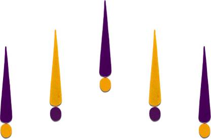 Comet Busters Long Traditional Yellow and Blue Bindi (25 mm) (BV489) Forehead Multicolor Bindis