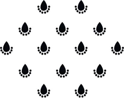 Comet Busters Beautiful Handcrafted Black Bindis for Women (7mm)(BV2424) Forehead Black Bindis