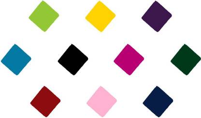 Comet Busters Multicolor Basic Square Bindis (5mm) (BIN1275) Forehead Multicolor Bindis