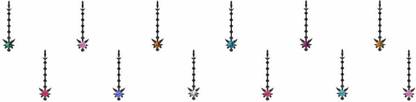 Comet Busters Beautiful Black Bindi With Multicolor Stones (BV302) Forehead Black Bindis