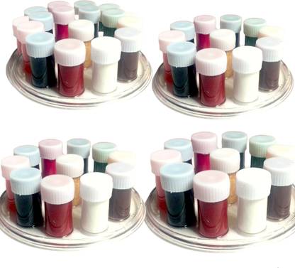 DIVYA Kumkum liquid bindi pack of 4 contain 11 different colours Women, girl Multicolor Bindis