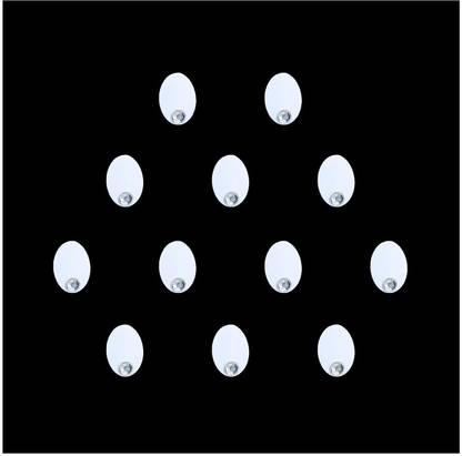 Comet Busters Handcrafted Oval White Bindis With Silver Stone (8mm) (BV2038) Forehead White Bindis