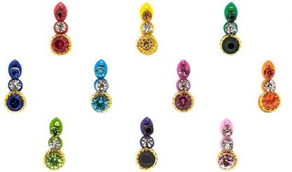 Comet Busters Designer Multicolor Bindi With Stones (BV1570) Forehead Multicolor Bindis