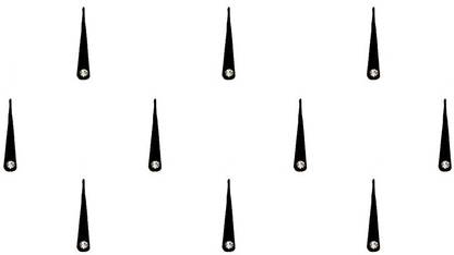 Comet Busters Black Long Tilak Bindi for Women With Single Stone (13mm) (BV1448) Forehead Black Bindis
