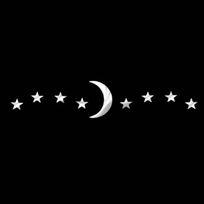 Comet Busters Beautiful Handcrafted Star and Moon Metallic Bindis For Women (BV2296) Forehead White Bindis