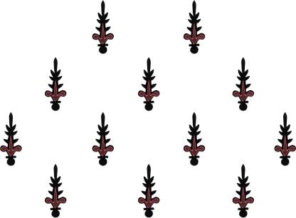 Comet Busters Handcrafted Maroon and Black Bindis Forehead Maroon Bindis