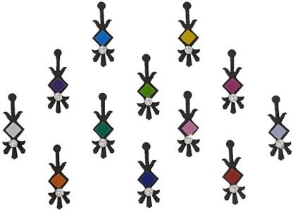 Comet Busters Handcrafted Fancy Black Traditional Bindis (BV1427) Forehead Black Bindis