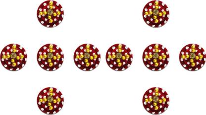Comet Busters Round Beautiful Maroon Bindi With Stone (BV523) Forehead Maroon Bindis
