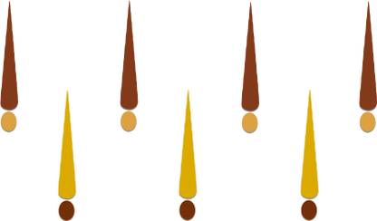 Comet Busters Beautiful Tilak Maroon and Yellow Bindi With Dot (BV956) Forehead Multicolor Bindis