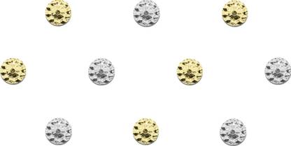 Comet Busters Handcrafted Fancy Golden and Silver Bindis (BV1418) Forehead Multicolor Bindis