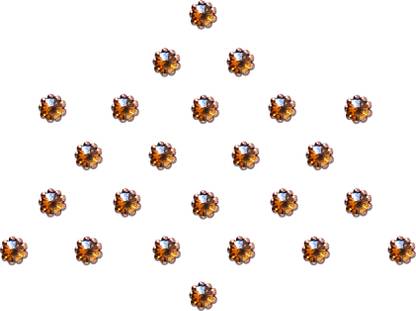 Comet Busters Beautiful Copper Bindi With Stone Work (BV318) Forehead Black Bindis