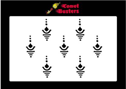 Comet Busters Handcrafted Fancy Black Bindis (BV1231) Forehead Black Bindis