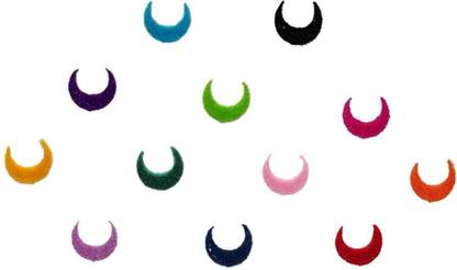 Comet Busters Multicolor Moon Bindis (5mm) (BIN1064) Forehead Multicolor Bindis