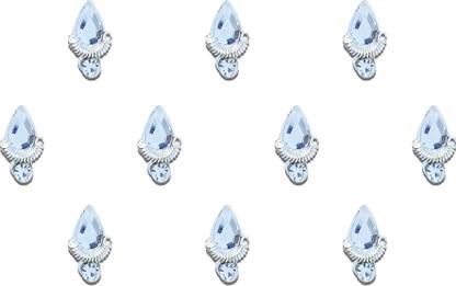 Comet Busters Party wear Silver Stone Bindi (BV453) Forehead Silver Bindis