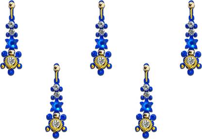 Comet Busters Long Traditional Blue Bindis (BV029) Forehead Blue Bindis