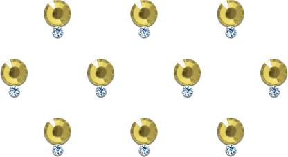 Comet Busters Round Golden Swarovski Crystal Bindi (4 mm) (BV326) Forehead Gold Bindis