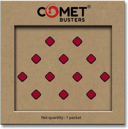 Comet Busters Maroon Square Bindis With Black Border (5mm) (BIN987) Forehead Maroon, Black Bindis