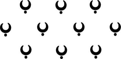 Comet Busters Traditional Black Moon Bindis With Black Dot (6mm) (BV1155) Forehead Black Bindis